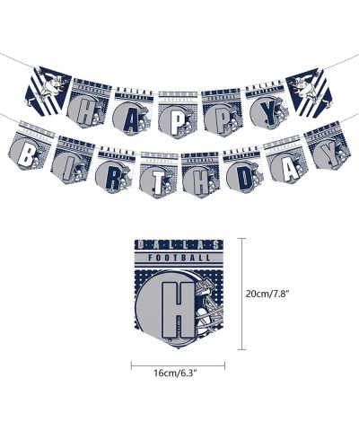 Football Theme Birthday Decorations Men Blue Birthday Party Decorations for Men Women Boys Grils Happy Birthday Balloons for ...