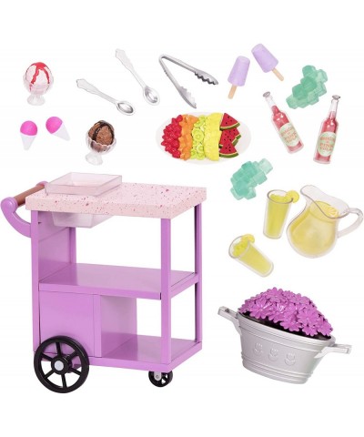 BD37887C1Z Patio Trolley Toy Summer Treats Serving CART Set for A 18 inch / 46 cm Doll $65.24 Doll Accessories