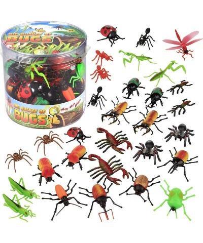 Toy Bug Action Figure Set - 30 Piece Playset 15 Unique Sculpts- Giant Insects Educational Toy Playset (Ants Tarantula Spiders...