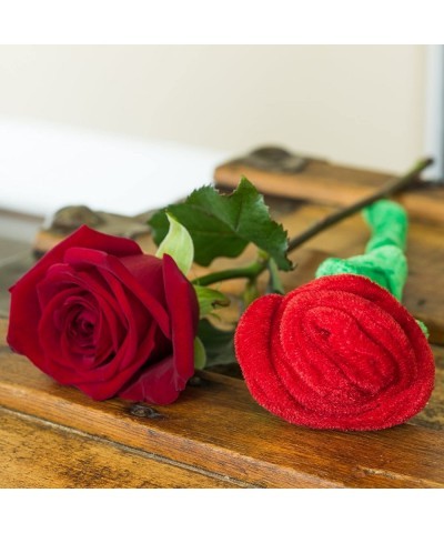 Plush Rose Flower Bendable Stems Colorful Stuffed Rose Flower Toy Durable Roses Plush Bouquet Toy Rose Soft Flower Toys Gift ...