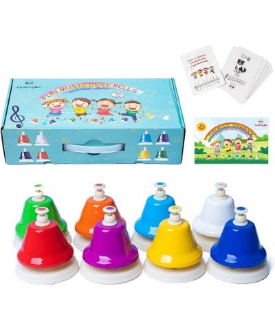 Desk Bells Rainbow Diatonic?Hand Bells for Kids with 17 Songbook & Musical Flash Cards Toddler?Preschool Muscia Learning Toys...