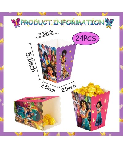 24PCS En-canto birthday party supplies. party favor Popcorn Boxes Kids Boys and girls for birthday decorations Popcorn Gift B...