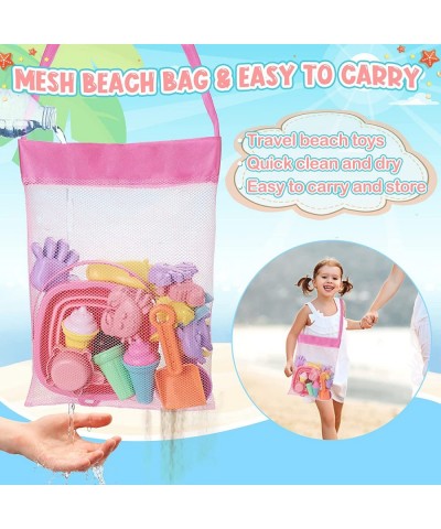 Beach Toys Ice Cream Sand Toys for Toddlers Collapsible Sand Bucket and Shovels Kids Beach Toys with Bag Sandbox Toys for Tod...