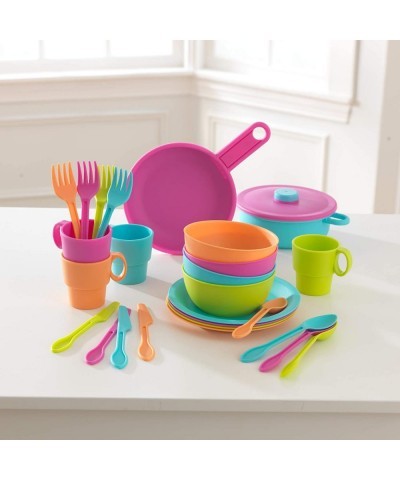 27-Piece Bright Cookware Set Plastic Dishes and Utensils for Play Kitchens Gift for Ages 18 mo+ $31.19 Toy Kitchen Products