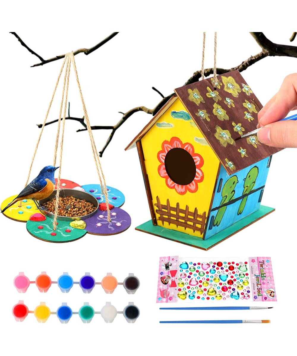 DIY Bird House Feeder Kit Arts and Crafts for Kids Ages 8-12 Wood Crafts Art Supplies for Girls Boys Toddlers Children Ages 3...