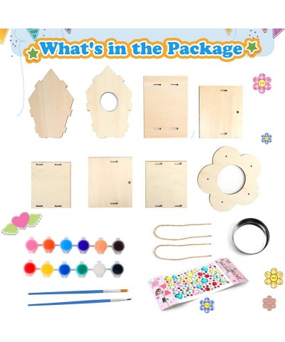 DIY Bird House Feeder Kit Arts and Crafts for Kids Ages 8-12 Wood Crafts Art Supplies for Girls Boys Toddlers Children Ages 3...