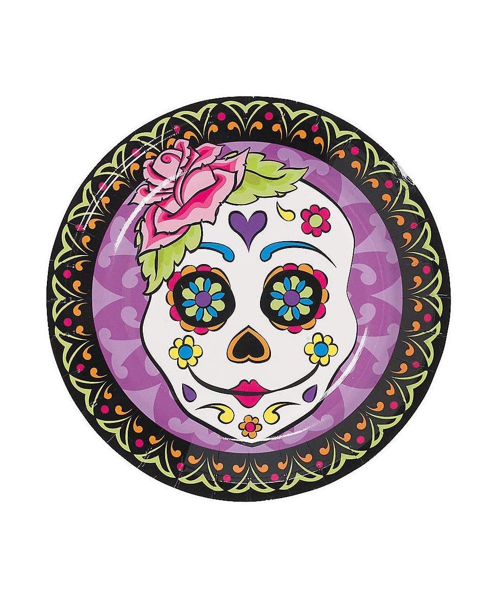 Day Of The Dead Dessert Plate (8pc) for Halloween - Party Supplies - Print Tableware - Print Plates & Bowls - Halloween - 8 P...