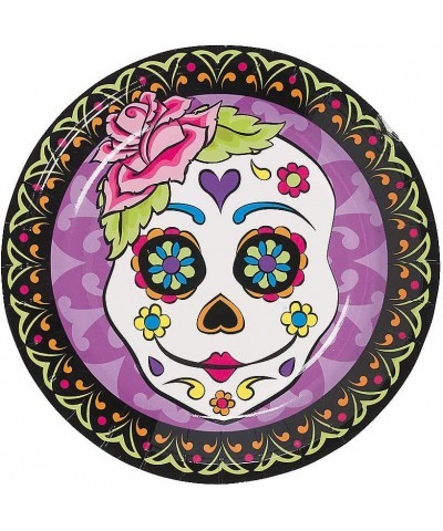 Day Of The Dead Dessert Plate (8pc) for Halloween - Party Supplies - Print Tableware - Print Plates & Bowls - Halloween - 8 P...