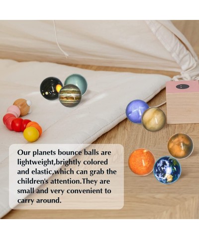 24 Pieces Bouncy Balls Planets Bounce Balls High Bouncing Solar System Rubber Balls for Kids Party Favors and Goodie Bag Fill...