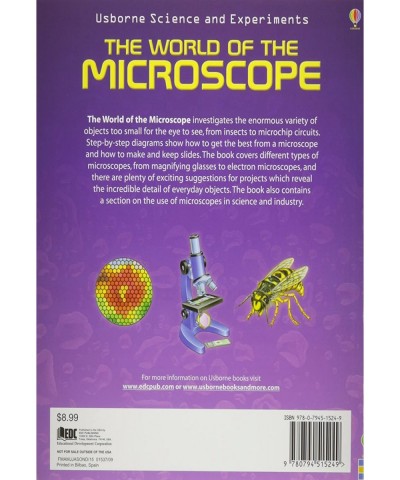 120X-1200X 52-pcs Kids Beginner Microscope STEM Kit with Metal Body Microscope White & The World of The Microscope A Practica...