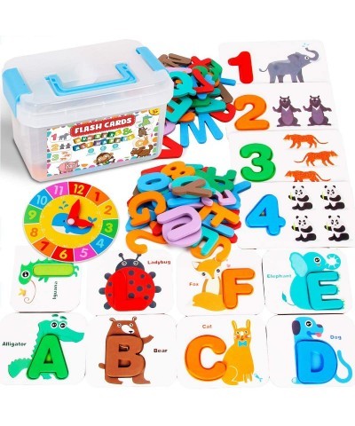 ABC Flash Cards Toddler Toys - Alphabet Number Clock Wooden Letter Puzzle Matching Game Montessori Preschool Educational Toys...