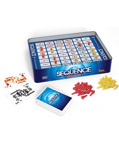 Sequence Travel Tin - The Exciting Strategy Game in A Compact Tin Blue $19.82 Travel Games