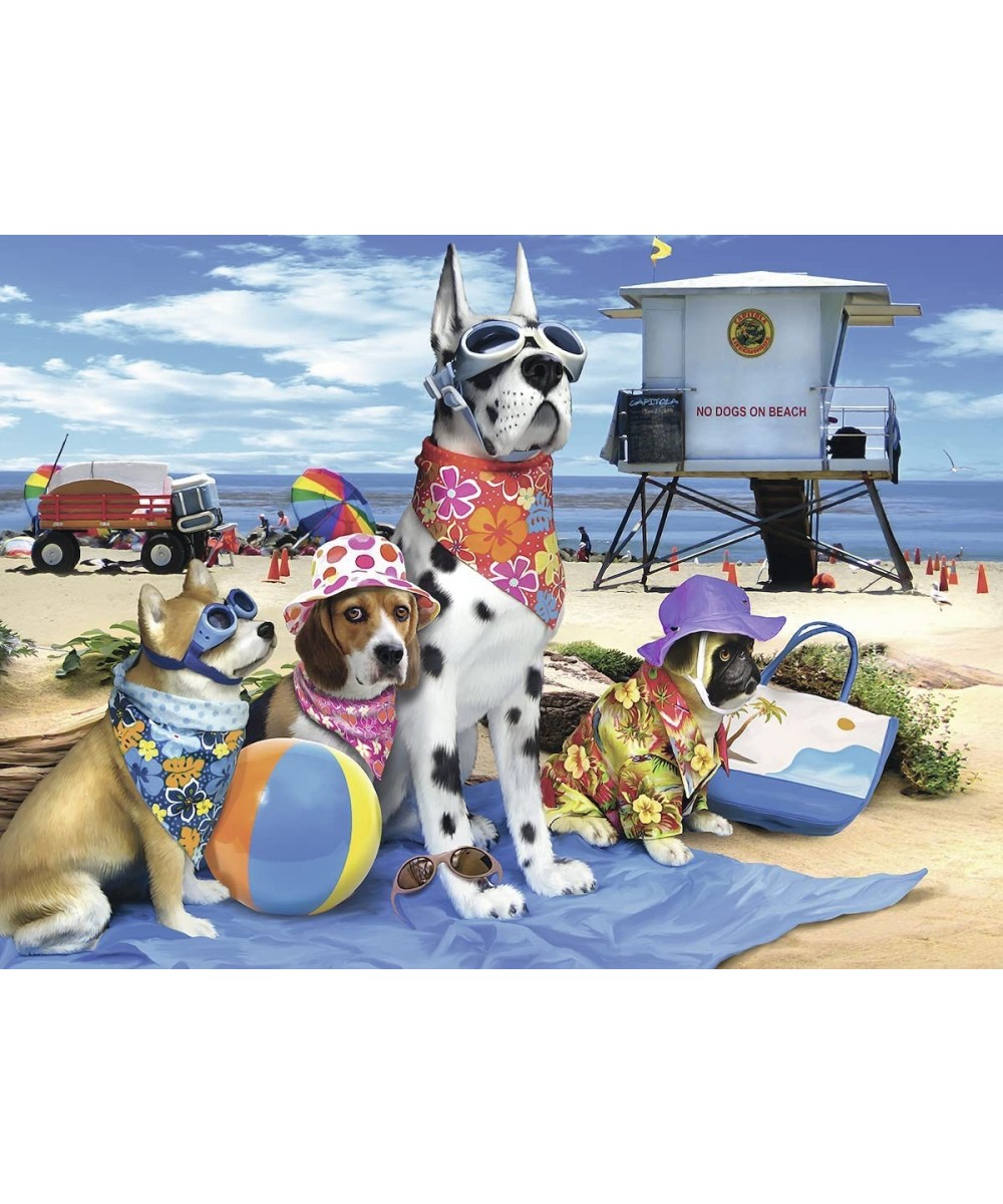 No Dogs on The Beach 100 Piece Jigsaw Puzzle for Kids – Every Piece is Unique Pieces Fit Together Perfectly Blue $28.85 Jigsa...