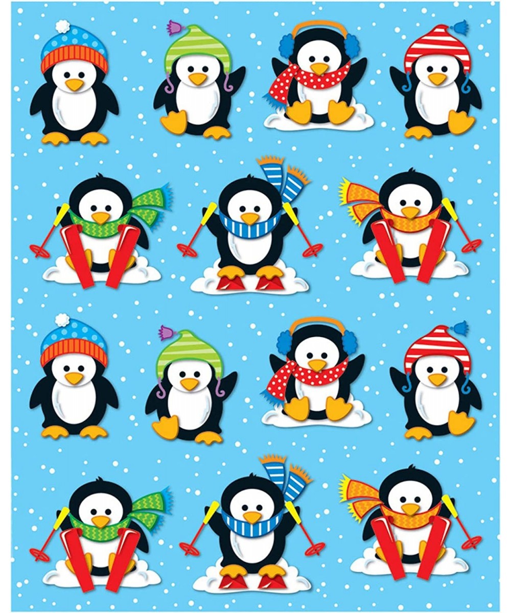 Carson Dellosa Penguin Stickers—6 Sheets of Colorful Holiday Stickers for Homework Tests Assignments Winter Stickers for Clas...