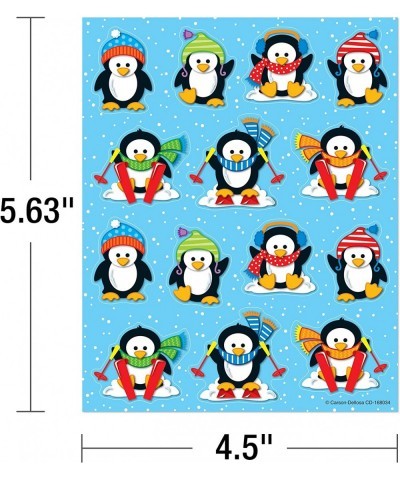 Carson Dellosa Penguin Stickers—6 Sheets of Colorful Holiday Stickers for Homework Tests Assignments Winter Stickers for Clas...