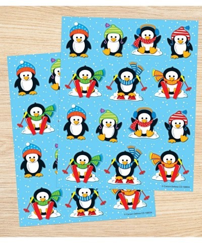 Carson Dellosa Penguin Stickers—6 Sheets of Colorful Holiday Stickers for Homework Tests Assignments Winter Stickers for Clas...