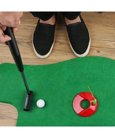 Toilet Golf Mini Golf Bathroom Toilet Toy Putting Golfing Game Indoor Practice Mini Golf Set Golf Training Accessory for Men ...