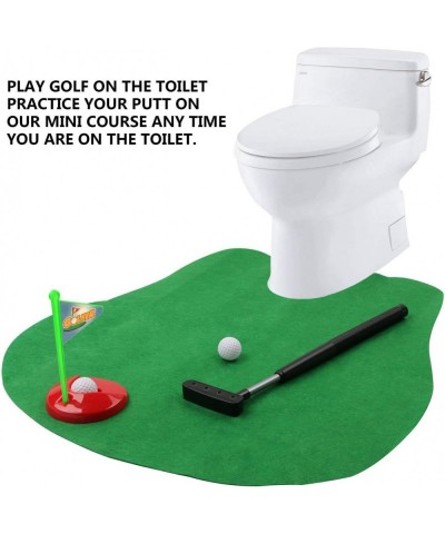 Toilet Golf Mini Golf Bathroom Toilet Toy Putting Golfing Game Indoor Practice Mini Golf Set Golf Training Accessory for Men ...