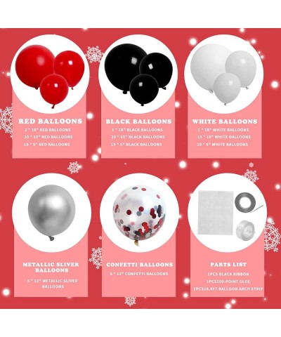 110 Pack Red Black and White Balloon Arch Garland Kit 18” Large DIY Party Balloons Decoration Set Confetti Balloons for Kids ...