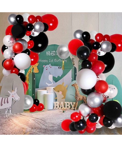 110 Pack Red Black and White Balloon Arch Garland Kit 18” Large DIY Party Balloons Decoration Set Confetti Balloons for Kids ...