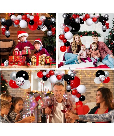 110 Pack Red Black and White Balloon Arch Garland Kit 18” Large DIY Party Balloons Decoration Set Confetti Balloons for Kids ...