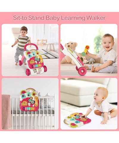 3 in 1 Baby Walker Sit to Stand Learning Walkers & Removable Play Panel Kids Early Activity Center with Lights & Sounds Music...