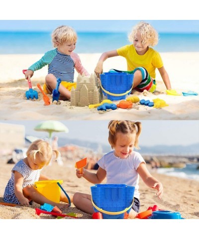 Kids Beach Sand Toys Set 27pcs Beach Toys Castle Molds Sand Molds Beach Bucket Beach Shovel Tool Kit Sandbox Toys for Toddler...