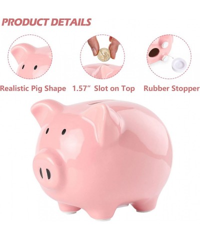 Piggy Bank Ceramic Piggy Bank for Girls Boys Kids Adorable Pig Coin Bank Money Bank Great for Nursery Décor Home Décor Keepsa...