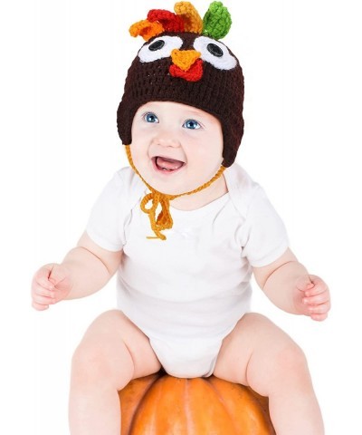 3 Pieces Thanksgiving Turkey Hat Knitted Turkey Beanie Cap Baby Chicken Costume Turkey Costume Hat Photo Prop Black $32.97 Ki...