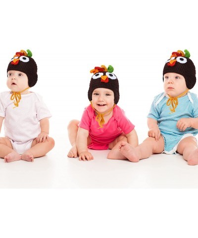 3 Pieces Thanksgiving Turkey Hat Knitted Turkey Beanie Cap Baby Chicken Costume Turkey Costume Hat Photo Prop Black $32.97 Ki...