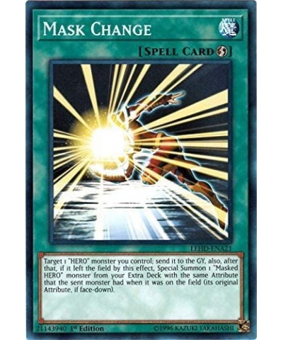 Mask Change - LEHD-ENA21 - Common - 1st Edition - Legendary Hero Decks - Destiny Hero Deck $10.99 Card Games