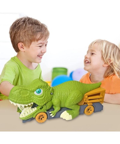 Dinosaur Truck Dinosaur Car Truck Devourer Dinosaur Transport Car Carrier Truck with 6 Alloy Car Toys Dinosaur Toys for Kids ...