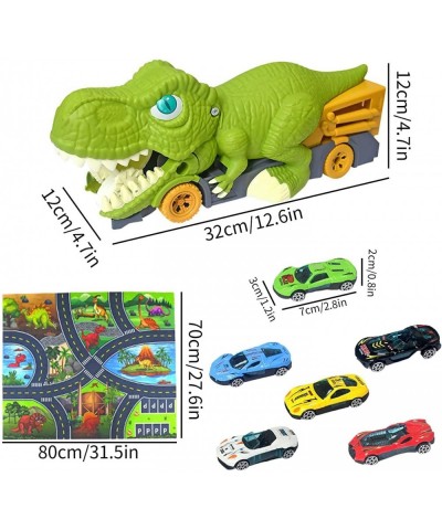 Dinosaur Truck Dinosaur Car Truck Devourer Dinosaur Transport Car Carrier Truck with 6 Alloy Car Toys Dinosaur Toys for Kids ...