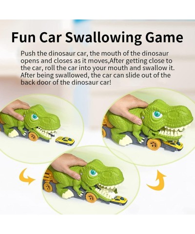 Dinosaur Truck Dinosaur Car Truck Devourer Dinosaur Transport Car Carrier Truck with 6 Alloy Car Toys Dinosaur Toys for Kids ...