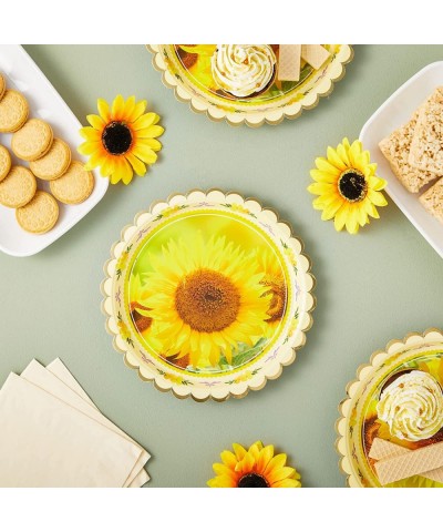 48 Pack Yellow Sunflower Paper Plates for Birthday Party Decorations Flower Baby Shower Supplies (9 Inches) $27.09 Kids' Part...