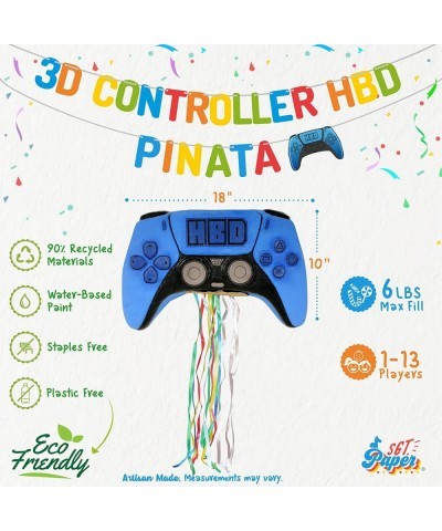 Controller Pinata with Pull Strings Exciting Birthday Game for Kids & Awesome Gamer Party Decoration $59.21 Piñatas