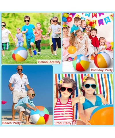 24 Pieces Sunglasses Party Favors and 24 Pieces Inflatable Beach Balls 12 Inches for Kids Summer Beach Pool and Party Favor W...