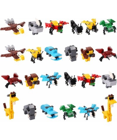 24 Mini Animal Building Blocks Toy Set Animals Figures Stem Toys Party Supplies Gifts Party Favor for Kids Goodie Bags Birthd...