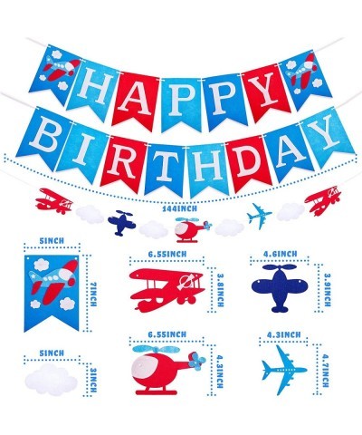 Airplane Birthday Party Supplies 56 Pieces Airplane Themed Party Decoration with Inflatable Airplane Balloons Thick Latex Bal...