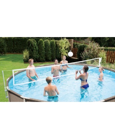 Volleyball Net for Pool Kit Water 10 to 20 Ft Metal Frame Above Ground Swimming $121.61 Swimming Pool & Outdoor Water Toys