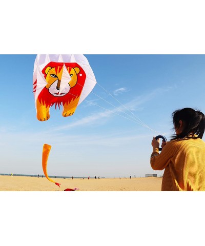 Lion Large Kite for Adults Soft Nylon Material Parafoil Kites . 244×39 inch Kite Easy to Fly with 195ft Kite Braided String a...