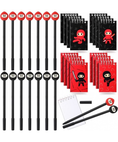 32 Pcs Ninja Party Favors Set Include 16 Ninja Mini Notebooks Ninja Darts Spiral Pocket Notepad 16 Ninja Black Ink Writing Pe...