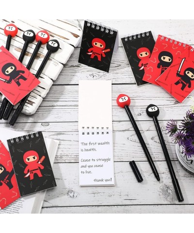 32 Pcs Ninja Party Favors Set Include 16 Ninja Mini Notebooks Ninja Darts Spiral Pocket Notepad 16 Ninja Black Ink Writing Pe...