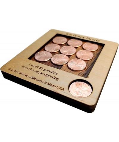 10 Penny Puzzle - A Circle Packing Problem - Ten Mint Pennies are Included $18.05 Brain Teaser Puzzles