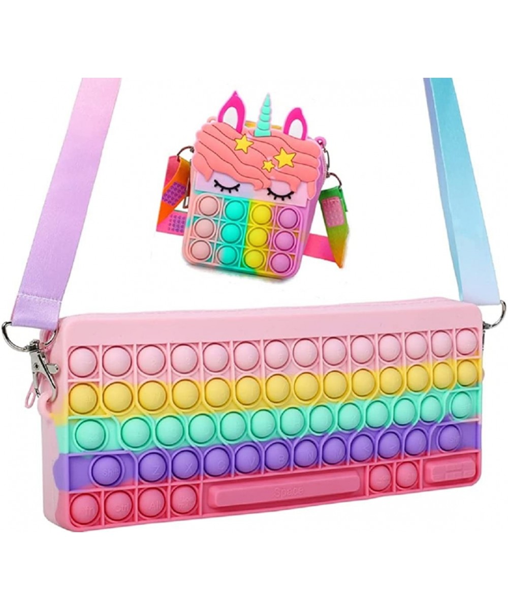 Pop Purse for Girls Women Fidget Shoulder Bag Rainbow Pop Fidget Bag Toy $30.29 Fidget Toys