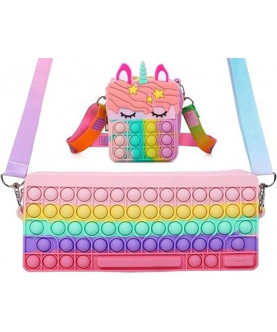 Pop Purse for Girls Women Fidget Shoulder Bag Rainbow Pop Fidget Bag Toy $30.29 Fidget Toys