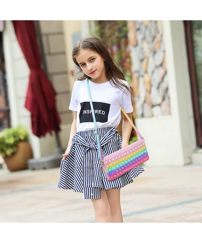 Pop Purse for Girls Women Fidget Shoulder Bag Rainbow Pop Fidget Bag Toy $30.29 Fidget Toys