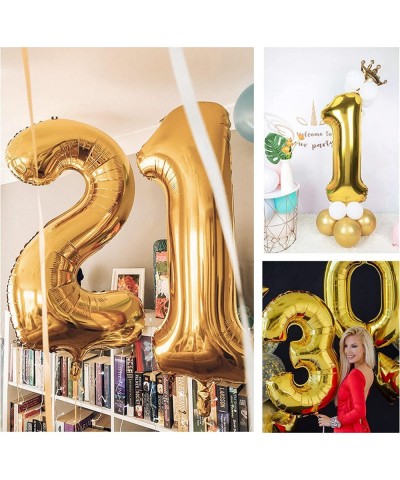 Number 1 Balloons 40 Inch Gold Number 1 Balloon with Latex Confetti Balloons Large Number Balloon for Birthday Baby Shower We...