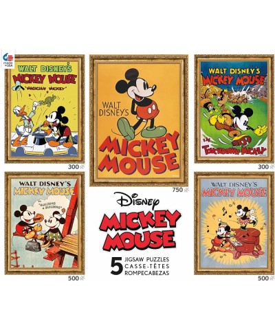 Disney - 5 in 1 Multipack - Mickey Posters - (2) 300 Piece (2) 500 Piece (1) 750 Piece Jigsaw Puzzle $35.24 Jigsaw Puzzles