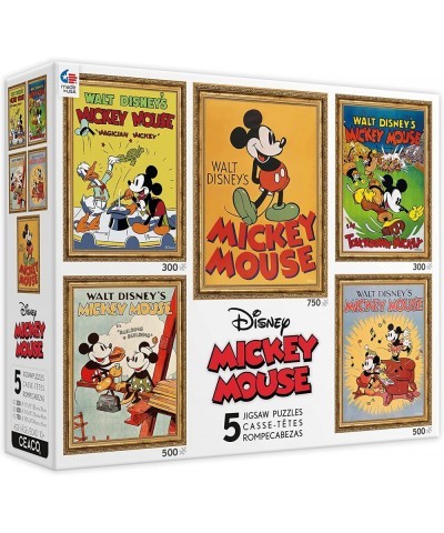 Disney - 5 in 1 Multipack - Mickey Posters - (2) 300 Piece (2) 500 Piece (1) 750 Piece Jigsaw Puzzle $35.24 Jigsaw Puzzles